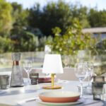 Cordless table lamp - LUMISKY - STANDY MINI WOOD - H25 cm - Natural bamboo base - Warm white and white LED - Image 2