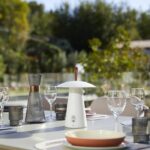 Cordless table lamp - LUMISKY - FUNGY - H29 cm - Aluminum - Leather handle - Warm white LED - Image 3