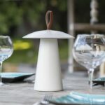 Cordless table lamp - LUMISKY - FUNGY - H29 cm - Aluminum - Leather handle - Warm white LED - Image 4