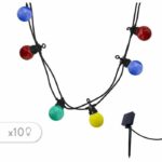 Solar light garland - LUMISKY - PARTY GUINGUETTE SOLAR - 5.70 m - 8 modes - 10 multi-color LED globes