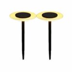 Set of 2 solar beacons to stick - LUMISKY - UFO - H35 cm - Warm white LED