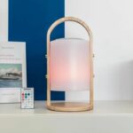 Wireless Bluetooth speaker lamp - LUMISKY - WOODY PLAY - H37 cm - Wooden handle - Dimmable white and multi-color LED - Image 4
