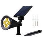 LUMI GARDEN Set of 2 spotlights Spot light solar LED Spiky - Warm white light - 34 cm - Image 2