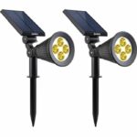 LUMI GARDEN Set of 2 spotlights Spot light solar LED Spiky - Warm white light - 34 cm