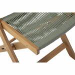 FSC acacia wood folding bistro set with olive green rope weave - 2 people - MAKENA - Image 6