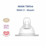 MAM Anatomic Teat - Flow 2 Medium - Silicone - Pack of 2 - Transparent - Image 2