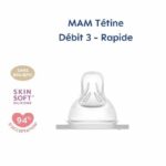 MAM Anatomic Teat - Flow 3 Fast - Silicone - Pack of 2 - Transparent - Image 2