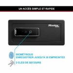 Master Lock LX110Beurhro Biometric safe to protect goods from values, black, 19.5 x 43 x 37 cm - Image 3