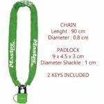 MASTER LOCK Bike Lock Chain with Key Padlock - Ideal for Bikes, Electric Bikes, ATVs and more - Image 3