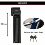 Folding Bike Lock - MASTER LOCK - 8333EURDPRO - Hardened Steel, 3 Keys, Certified, Bracket Included - Image 6