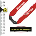 MASTER LOCK Bicycle Chain Lock [Combination] [90 cm Chain] [Red] 8392EURDPROCOLR - Image 4
