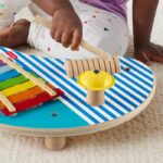 Fisher-Price HXT91 Wooden Musical Table with Percussion Instruments - Image 4