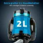 MEDION MD 19407 Bagless Cyclonic Vacuum Cleaner - Power 800W - Dust bin capacity 2 L - HEPA filter - Integrated accessories - Image 5