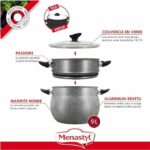 Couscoussier - MENASTYL - 6020033 - Marble effect aluminum - 9 liters - Suitable for all heat sources including induction - Image 6