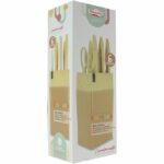 6-piece knife block - MENASTYL - 5041064 - Ceramic blade - Polypropylene - Hazelnut - Image 2