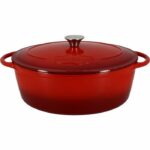 Casserole - MENASTYL - 6020102 - Oval - Enameled cast iron - Red - 6.5 liters