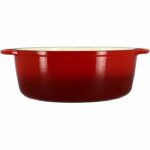 Casserole - MENASTYL - 6020102 - Oval - Enameled cast iron - Red - 6.5 liters - Image 5