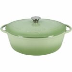 Casserole - MENASTYL - 6020075 - Round - Enameled cast iron - Green - 7 liters