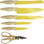 6-piece knife block - MENASTYL - 5041062 - Ceramic blade - Polypropylene - Saffron - Image 3