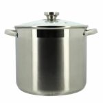 Pot with lid - MENASTYL - 4615455 - Stainless steel - 9 liters - All hobs including induction