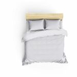 Bedding set - 1 duvet cover 220 x 240 cm + 2 pillowcases 60 x 60 cm - 100% cotton satin - White - Image 2