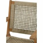 FSC acacia wooden garden armchair and braided resin - Merida model - olive green – Bild 6