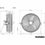 Cordless fan - METABO - AV 18 - 18 V - 3 speed levels - Remote control - Grey - Image 3