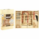 Wooden tool cabinet with real tools – PLANETE BOIS – FSC – 25 pieces – Montessori – From 8 years old