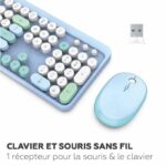 Wireless keyboard + mouse combo - MOBILITY LAB - Pure Color - Blue - Ergonomic design - Discreet typing - Image 3