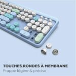 Wireless keyboard + mouse combo - MOBILITY LAB - Pure Color - Blue - Ergonomic design - Discreet typing - Image 5