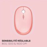 Wireless keyboard + mouse combo - MOBILITY LAB - Pure Color - Pink - Ergonomic design - Discreet typing - Image 4
