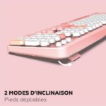 Wireless keyboard + mouse combo - MOBILITY LAB - Pure Color - Pink - Ergonomic design - Discreet typing - Image 6