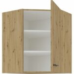 High corner unit - MODENA - 89 x 89 cm - Artisan oak and matt black - CUISINIER - Image 2