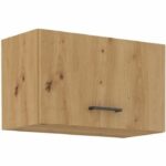 High hood unit - MODENA - 60 cm - Artisan oak and matt black - CUISINIER