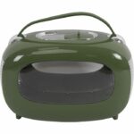 Transport box - M PETS - SIXTIES Classic - Handle - Shoulder strap - Side opening - 5 kg max - Green - Image 6
