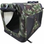 Transport crate - M PETS - COMFORT CRATE L - Camouflage - Foldable - Metal frame - Ventilation grilles