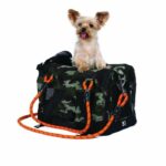 Carrying bag - M PETS - REMIX 2 in 1 Camouflage & Orange - 41 x 28 x 28 cm - Foldable - Lightweight - Harness belt