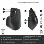 Logitech - Wireless Mouse - MX Master 3S Performance, Ergonomic - Graphite - Image 6