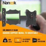 NANOOK Full Motion Tilt TV Wall Mount Bracket for 19-43 Inch TVs - Wall Mount for LCD, LED, QLED and OLED TVs - Image 2
