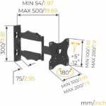 NANOOK Full Motion Tilt TV Wall Mount Bracket for 19-43 Inch TVs - Wall Mount for LCD, LED, QLED and OLED TVs - Image 6