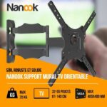 NANOOK TV Wall Mount for 32-55 Inch TVs - Tilt - Wall Mount for LCD, LED, QLED and OLED TVs - Image 2