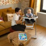 NANIA BIANCA high chair - 6 months to 36 months - Reclining backrest - Adjustable height - Compact folding - Gray - Image 6