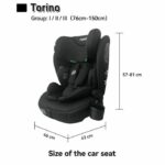 Belted car seat - NANIA - TORINO - Group 1/2/3 - I-size - With reducer - Black - Image 6