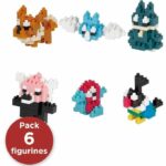 6-Piece Brick Figure Set - BANDAI - NANOBLOCK - Normal Type Pokémon Pack - Image 5
