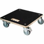 Nature Square plant trolley 38x38 cm black wood 446407