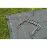 NATURE Set of 10 metal clips for fixing to the ground - Ø 4 mm / H 20 x 25 cm
