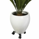 NATURE Roller shelf for extendable plants - Black metal - H6 x 27/37 x 27/37 cm - Image 2