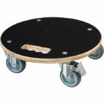 Square rolling pot holder – NATURE – FSC wood – Max load 250 kg