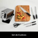 Knife Block - NINJA FOODI - StaySharp K32006EU - With Sharpener - Knife Set - 6 Pieces Sharpened - Black - Image 4