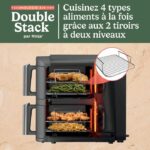NINJA Foodi Oil-Free Fryer - Double Stack SL400EU - 9.5 L - 2 Independent Cooking Drawers - 6 Cooking Modes - 2470W - Image 3